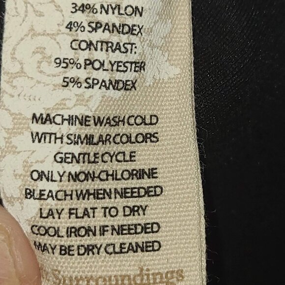 Soft Surrounding Women's Elastic Waist Legging Pant High Rise Solid Black Size L - Picture 8 of 10